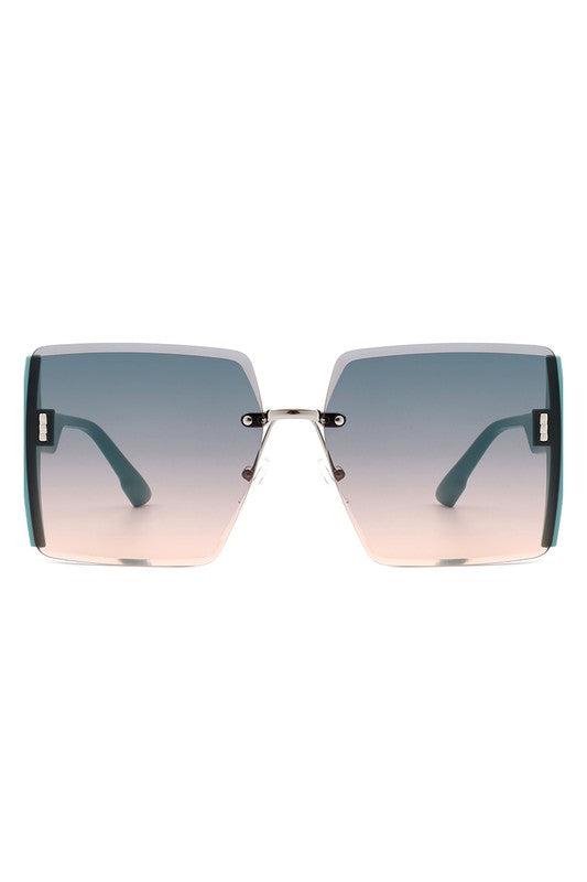 Fashion Sunglasses, Square Oversized Half Frame
