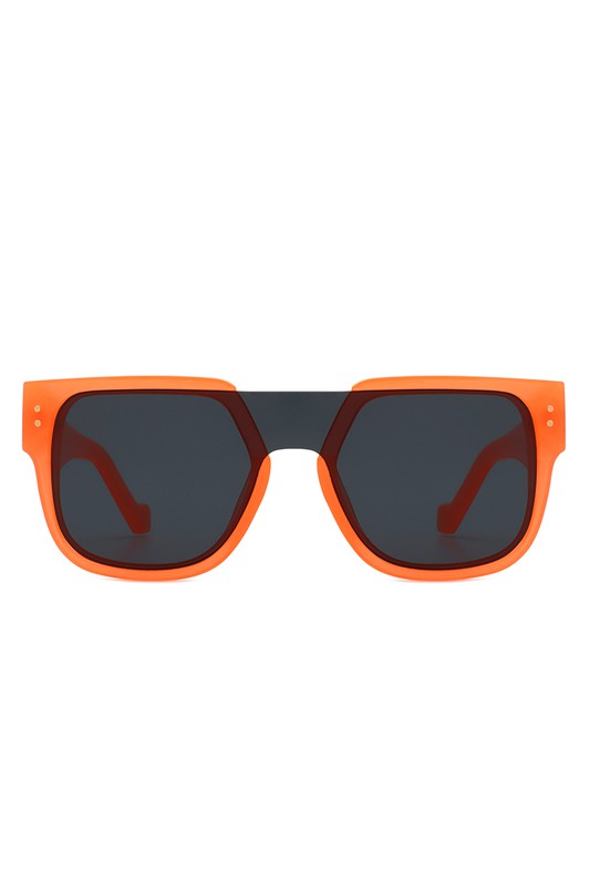 Square Oversize Brow-Bar Chic Fashion Sunglasses