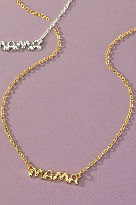Balloon Letter Mama Necklace