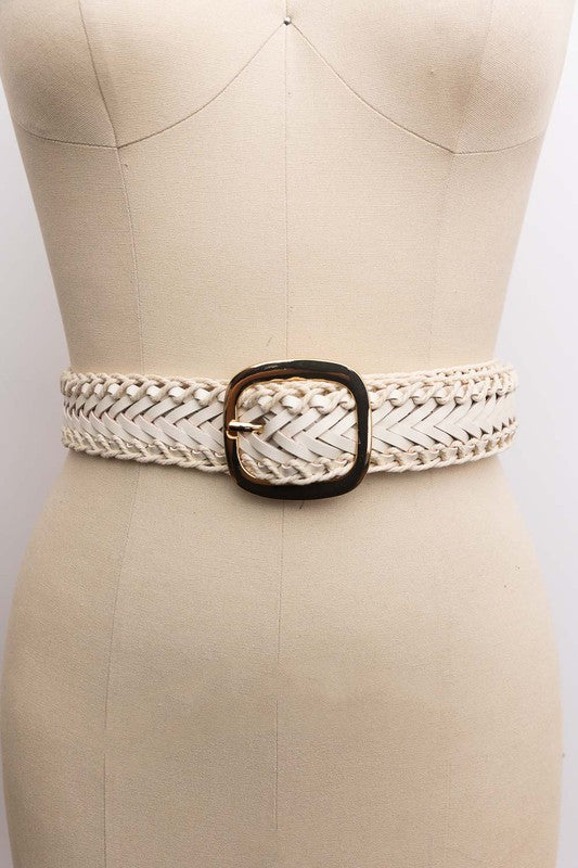 Crochet Trimmed Braided Belt