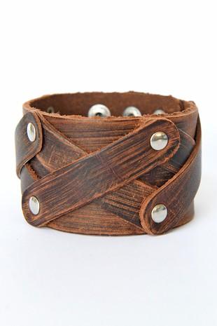 Leather Wide Cuff Bracelet - Black Distressed - Liv Rocks Energy Healing Crystals Shop, Gems + Wholesale Sage