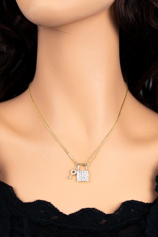 Locked Away Pendant Necklace - Gold - Liv Rocks Energy Healing Crystals Shop, Gems + Wholesale Sage